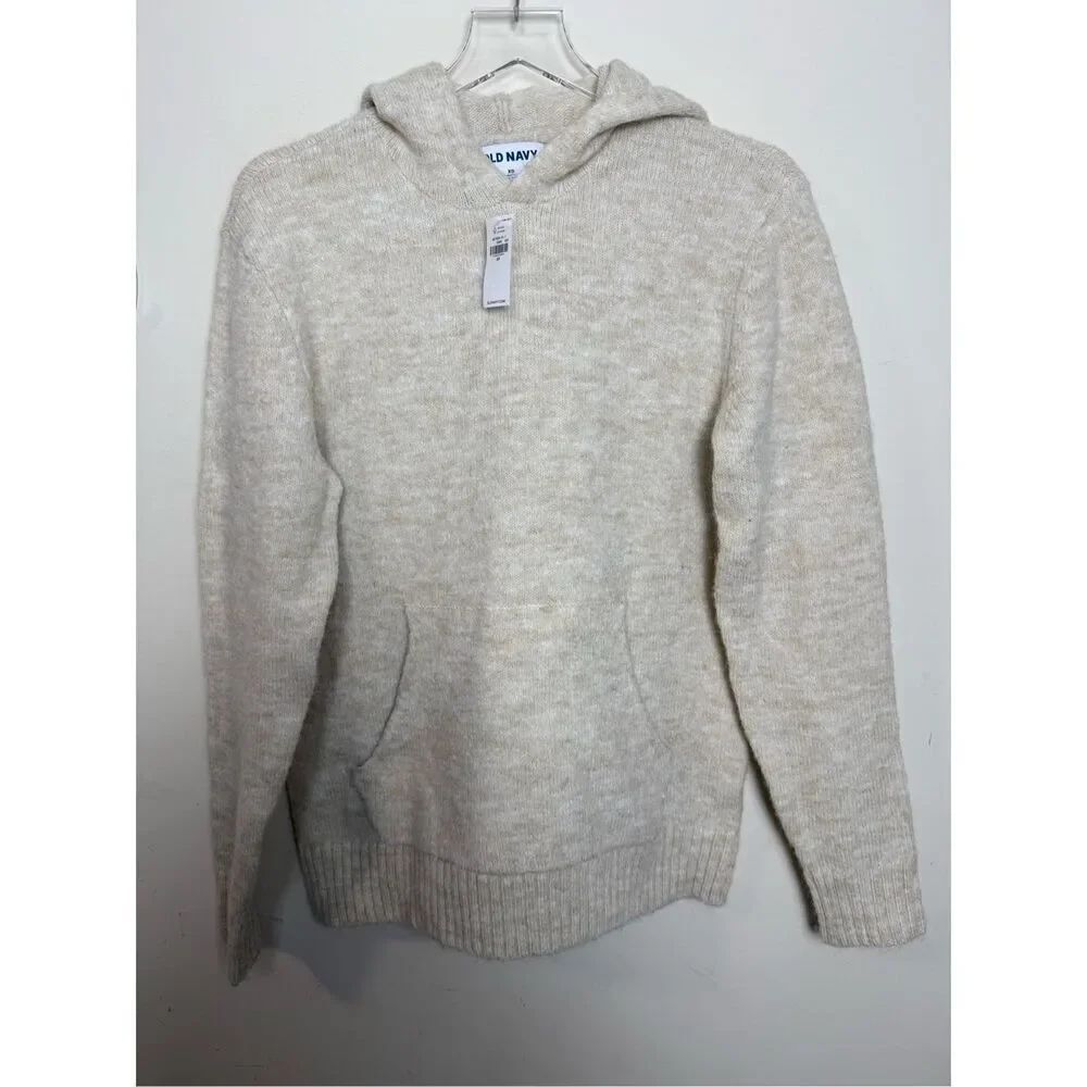 Old Navy Men’s Loose-Fit Pullover Sweater Hoodie XS Oatmeal Heather NEW